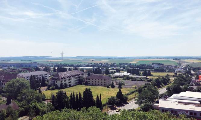 Ray Barracks in Friedberg von oben